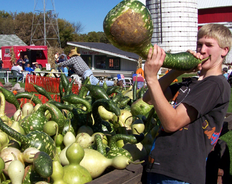 Alex with some gourds