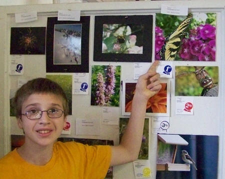 Caleb with his winning picture