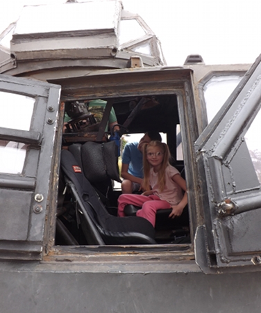 some of the kids inside the TIV