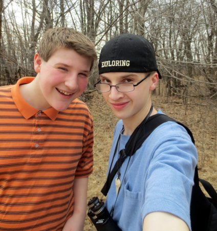 Corbin and Caleb taking a selfie