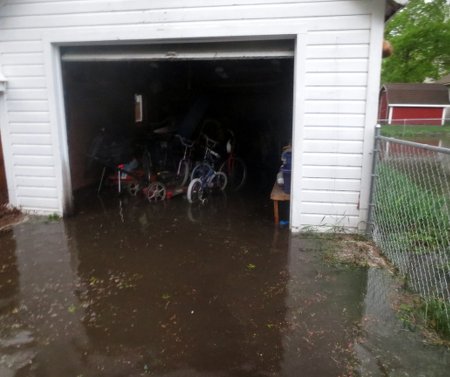 our flooded garage
