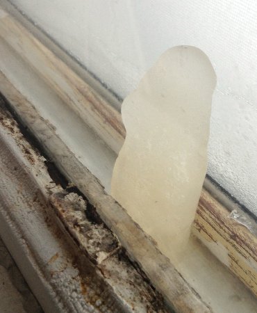 an ice stalagmite