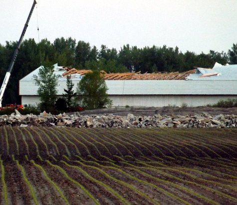storm damaged barn