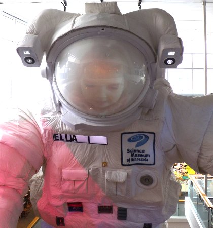 Ella as an astronaut