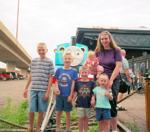 The gang in front of Thomas