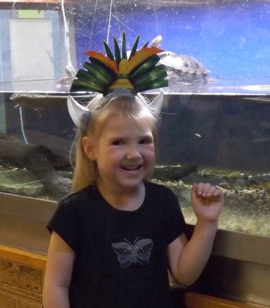 Ella at the turtle's tank