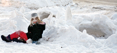 Nora and the snow caves