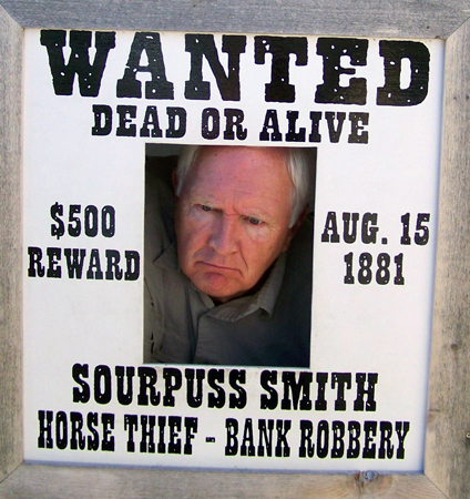 Grandpa in a wanted poster