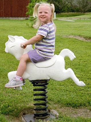 Anna on a horse